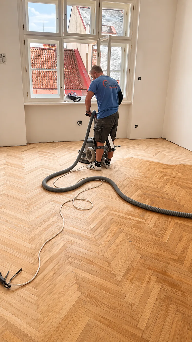 Broušení parket – kolega při renovaci starých parket